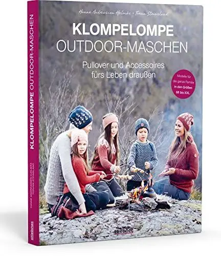 Produktbild: Klompelompe Outdoor-Maschen. Pullover und Accessoires fürs Leben draußen. Skandinavisches Strickdesign für die ganze Familie: praktisch, nachhaltig und abenteuertauglich.