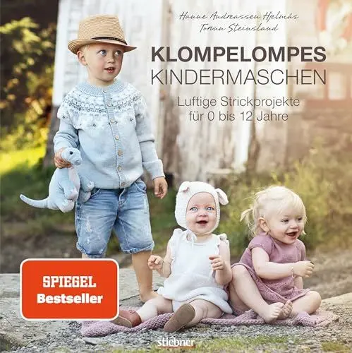 Produktbild: Klompelompes Kindermaschen. Luftige Strickprojekte für 0 bis 12 Jahre. Kreativ & praktisch: Strickkleidung für den Sommer. 40 Anleitungen für Jacken, ... Hanne Hjelmas und Torunn Steinsland)
