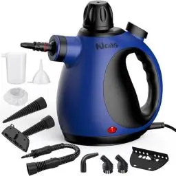 Produktbild: Klona Tragbarer Dampfreiniger, Dampfreiniger für Zuhause, Mehrzweck-Dampfreiniger mit 10 Zubehörteilen für Teppiche, Vorhänge, Sofas, Küche, Wanzen, Badezimmer und mehr (blue-black)