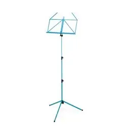 Produktbild: K&M 100/1 Notenpult Meerblau – Ausziehbarer Notenständer 62,5 - 124 cm - klappbare Notenablage, faltbares Metall-Stativ