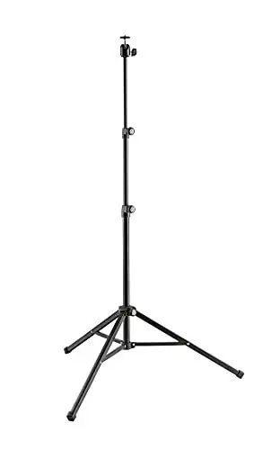 Produktbild: K&M 19784 Kamera-Stativ Schwarz, Stahl - Dreifuß, 360° Drehung, 90° Neigung - flexibel, stabil, auch ideal für Web-Cams