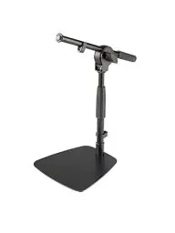 Produktbild: K&M 25995 Tisch- /Bodenstativ Schwarz – 28,5 - 40 cm hohes Multifunktions-Stativ für Tisch und Verstärker - Schwenkarm beweglich