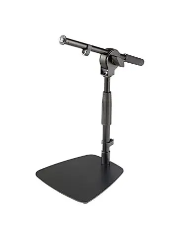 Produktbild: K&M 25995 Tisch- /Bodenstativ Schwarz – 28,5 - 40 cm hohes Multifunktions-Stativ für Tisch und Verstärker - Schwenkarm beweglich
