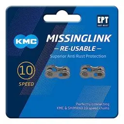 Produktbild: Missing Link von KMC, Kettenverschlussglied, 10R EPT, 2 Stück, wiederverwendbar, silber