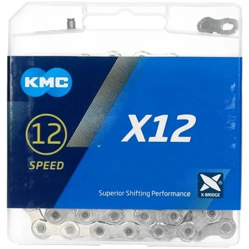 Produktbild: Fahrrad Kette, KMC Fahrradkette, X12 Silver, 1/2