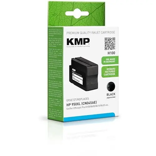 Produktbild: KMP Tintenpatrone passend für HP 950XL Black (CN045AE) - für Officejet Pro 8100 8600 8610 8620... etc.