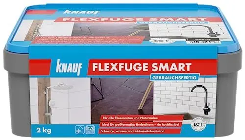 Produktbild: Knauf Flexfuge Smart 2 kg Schwarz, Gebrauchsfertige Fugenmasse für alle Fliesenarten