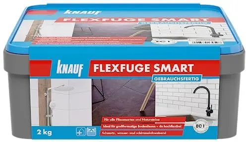 Produktbild: Knauf Flexfuge Smart 2 kg Silbergrau, Gebrauchsfertige Fugenmasse für alle Fliesenarten