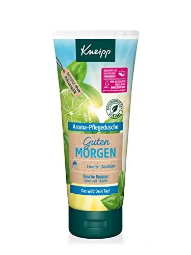 Produktbild: Kneipp Aroma-Pflegedusche Guten Morgen - erfrischendes Duschgel mit ätherischem Limettenöl & natürlichem Basilikumextrakt - bewahrt das hauteigene Mikrobiom - ohne Mikroplastik - 200ml