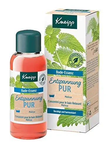 Produktbild: Kneipp Bade-Essenz Entspannung Pur - Badeöl mit natürlichem ätherischen Öl der Indischen Melisse & Extrakt der Zitronenmelisse für wohltuende Entspannung & Erholung - harmonisierend - 100ml