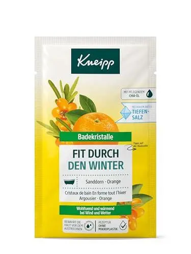Produktbild: Kneipp Badekristalle Fit durch den Winter - mit wertvollem Sanddorn-Extrakt und natürlichem ätherischem Orangenöl - 60g