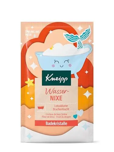 Produktbild: Kneipp Badekristalle Wassernixe - Badezusatz mit natürlichen Extrakten aus Lotusblume und Drachenfrucht entführt dich in eine Unterwasserwelt mit korallfarbenem Wasser & blumig-fruchtigem Duft - 60g
