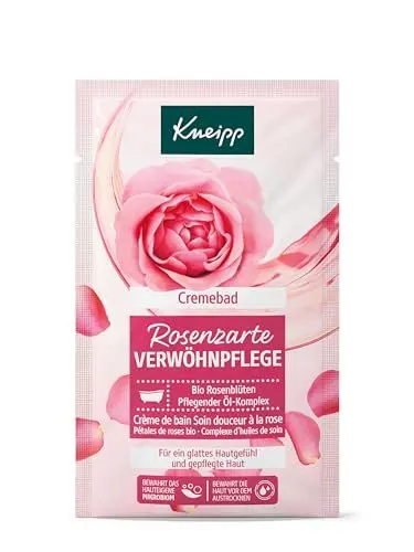 Produktbild: Kneipp Cremebad Rosenzarte Verwöhnpflege - Badezusatz mit hochwertigem Extrakt aus Bio Rosenblüten und einem pflegendem Öl-Komplex - Schenkt ein glattes Hautgefühl und pflegt die Haut - 50ml