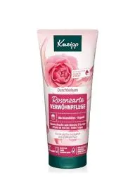 Produktbild: Kneipp Duschbalsam Rosenzarte Verwöhnpflege - Duschgel mit hochwertigem Extrakt aus Bio Rosenblüten & einem pflegenden Öl-Komplex schenkt ein glattes Hautgefühl und pflegt die Haut - 200ml