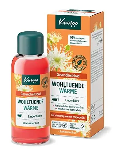 Produktbild: Kneipp Gesundheitsbad Wohltuende Wärme - Badeöl mit wertvollem Extrakt der Lindenblüte & natürlichen ätherischen Ölen aus Orangen & Zedernholz - wohltuend auf Körper & Geist - 100ml