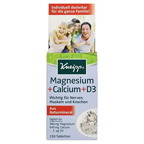 Produktbild: Kneipp Magnesium + Calcium D3 aus Naturmineral, 150 Tabletten, 117 g