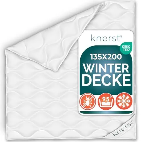 Produktbild: KNERST® Winterbettdecke PolarDream - atmungsaktive und temperaturausgleichende Winterdecke - extra warme Bettdecke 135x200 cm für den Winter - Ökotex Zertifiziert und waschbar