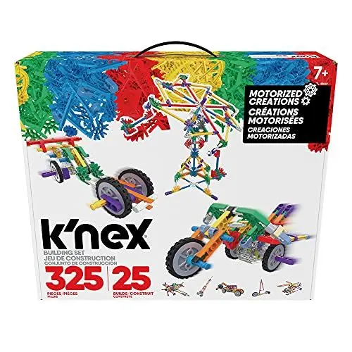 Produktbild: K'NEX 85049 Motorisierte Kreationen Baukasten, 3D-Bauspielzeug für Kinder, 325-teiliges MINT-Lernset, Technik für Kinder, Konstruktionsspielzeug mit 25 Modellen ab 7 Jahren