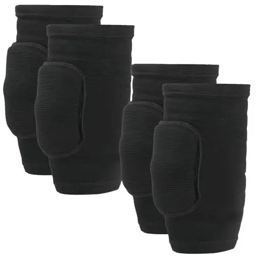 Produktbild: Knieschoner Kinder, 2 Paar Knieschützer für Volleyball Handball Sport Knieschützer, Rutschfest Elastische Kniebandage Kniepolster für Damen Herren Männer Tanzen Dance Fußball Laufen Knieschoner