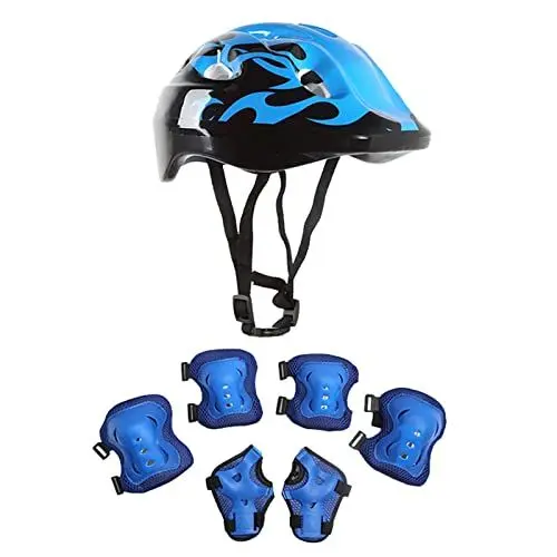 Produktbild: Knieschoner Kinder Mit Helm, Knieschoner Kinder Schonerset Kinder 3-10 Jahre, Knieschützer Inliner Kinder Schutzausrüstung Für Skateboard, Longboard, Stunt Scooter, Fahrrad, Rollschuhe