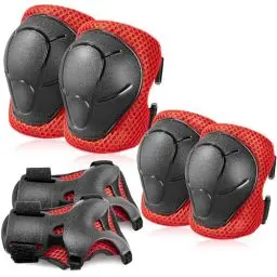 Produktbild: Knieschoner Kinder Schoner Inliner Protektoren: (6er Set) Schützer Inline Skates Kinder Knieschützer Skateboard SchutzausrüStung Knie und Ellenbogenschützer für Kinder und Jugendliche