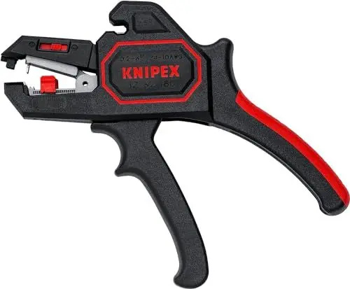 Produktbild: KNIPEX Automatische Abisolierzange, 0,2-6 mm², Feinjustierung, einstellbarer Längenanschlag, Abisolierwerkzeug, Abisolierer, 12 62 180