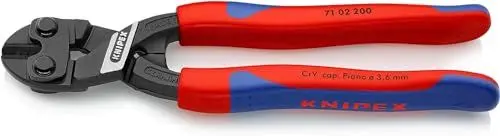 Produktbild: KNIPEX CoBolt Kompakt-Bolzenschneider mit schlanken Mehrkomponenten-Hüllen schwarz atramentiert 200 mm 71 02 200