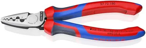 Produktbild: KNIPEX Crimpzange für Aderendhülsen mit Comfort-Griffen 180 mm, 97 72 180
