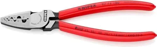 Produktbild: KNIPEX Crimpzange für Aderendhülsen mit Kunststoff überzogen 180 mm, 97 71 180