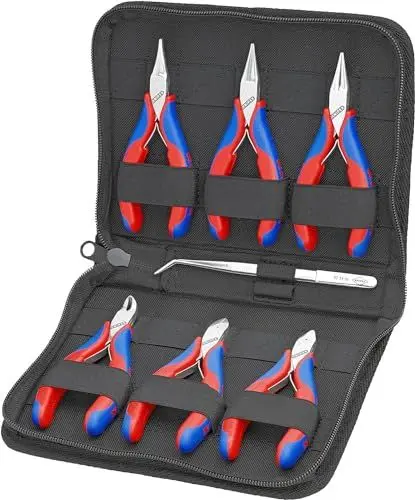 Produktbild: Knipex Elektronikzangen-Set mit Werkzeugen für Arbeiten an elektronischen Bauteilen 00 20 16