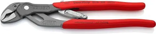 Produktbild: KNIPEX SmartGrip Wasserpumpenzange mit automatischer Einstellung mit Kunststoff-Hüllen grau atramentiert 250 mm 85 01 250