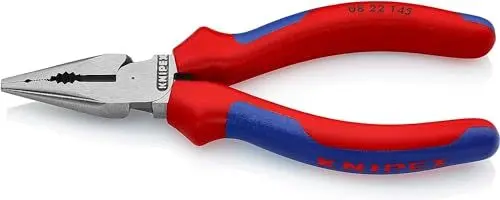 Produktbild: KNIPEX Spitz-Kombizange mit Comfort-Griffen schwarz atramentiert 145 mm 08 22 145