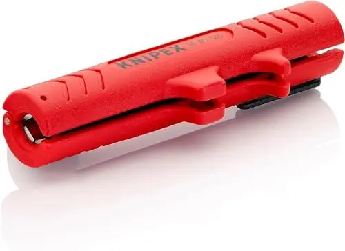 Produktbild: KNIPEX Universal-Abmantelungswerkzeug, 125 mm, für Rundkabel 8,0-13,0 mm (z.B. NYM-Kabel 3x1,5 mm²-5x2,5 mm²), Abisolierwerkzeug, 16 80 125 SB