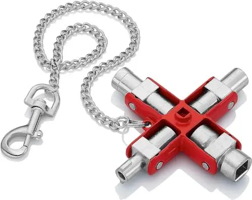 Produktbild: KNIPEX Universal-Schlüssel der Standard Schaltschrankschlüssel 96 mm 00 11 06