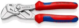 Produktbild: KNIPEX Zangenschlüssel mit aufgerauten Backen mit Mehrkomponenten-Hüllen verchromt 150 mm 86 05 150 S02