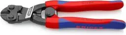 Produktbild: Knipex CoBolt® Kompakt-Bolzenschneider schwarz atramentiert, mit schlanken Mehrkomponenten-Hüllen 200 mm (SB-Karte/Blister) 71 12 200 SB