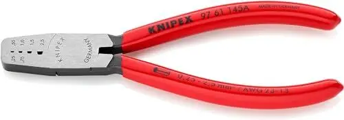 Produktbild: KNIPEX Crimpzange für Aderendhülsen mit Kunststoff überzogen 145 mm, 97 61 145 A