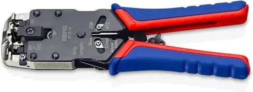 Produktbild: KNIPEX Crimpzange für Westernstecker mit Mehrkomponenten-Hüllen brüniert 200 mm 97 51 12