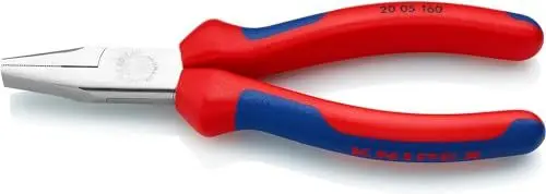 Produktbild: Knipex Flachzange verchromt, mit Mehrkomponenten-Hüllen 160 mm 20 05 160