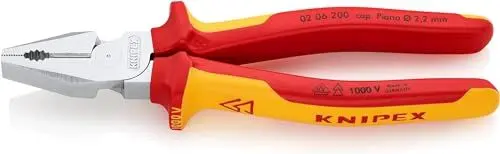 Produktbild: KNIPEX Kraft-Kombizange isoliert mit Mehrkomponenten-Hüllen, VDE-geprüft verchromt 200 mm 02 06 200