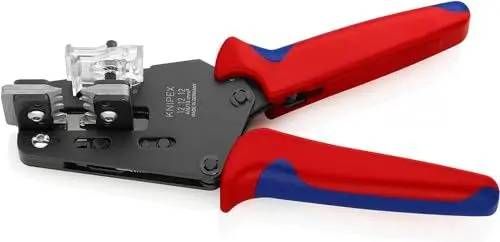 Produktbild: KNIPEX Präzisions-Abisolierzange mit Formmessern mit Mehrkomponenten-Hüllen brüniert 195 mm 12 12 02