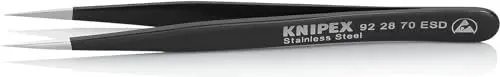 Produktbild: KNIPEX Universalpinzette ESD Glatt Mattiert 110 mm, 92 28 70 ESD