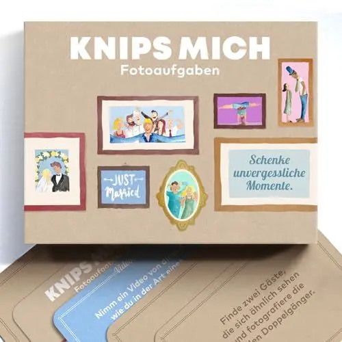 Produktbild: Chaoskarten Knips mich - Hochzeitsspiel mit Fotoaufgaben für Gäste - 80 + 3 Aufgaben für eine unvergessliche Hochzeit - Naturpapier Hochzeitsmission