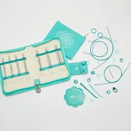 Produktbild: KNITPRO Mindful-Set BELIEVE, Edelstahl Lace-Nadelspitzen Set + Zubehör, Art. 36302DE, deutsche Edition