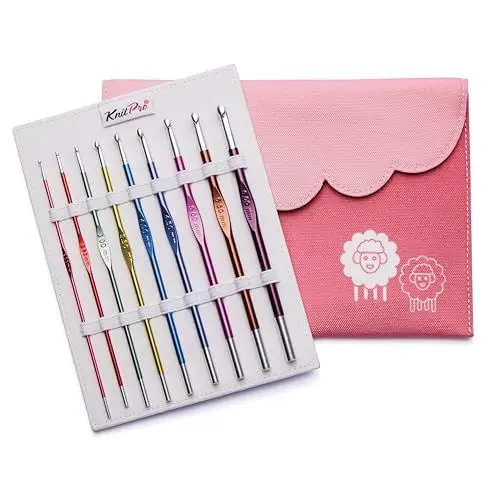 Produktbild: KnitPro Zing Häkelnadel-Set, einseitig, 2,00, 2,50, 3,00, 3,50, 4,00, 4,50, 5,00, 5,50 und 6,00 mm, bunt
