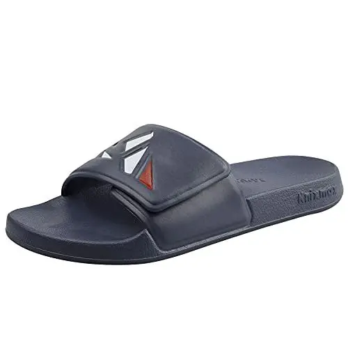 Produktbild: Knixmax Herren Damen Dusch- & Badeschuhe Offene Sandalen Leicht Anti-Rutsch Shower Hausschuhe Strand Aqua Schuhe Unisex-Erwachsene Klettverschluss Marineblau 42/43 EU