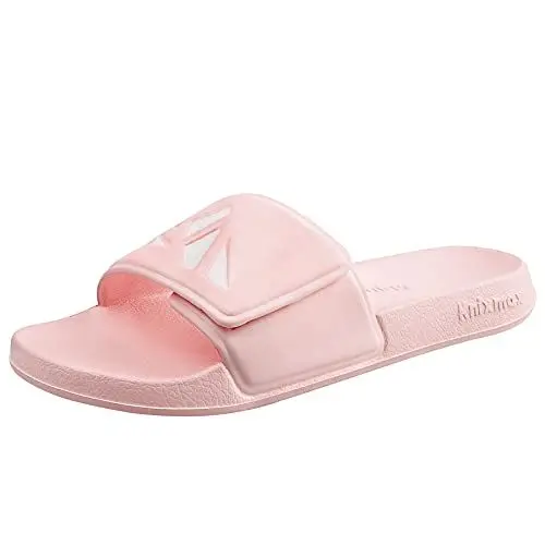 Produktbild: Knixmax Herren Damen Dusch- & Badeschuhe Offene Sandalen Leicht Anti-Rutsch Shower Hausschuhe Strand Aqua Schuhe Unisex-Erwachsene Klettverschluss Pink 38/39 EU