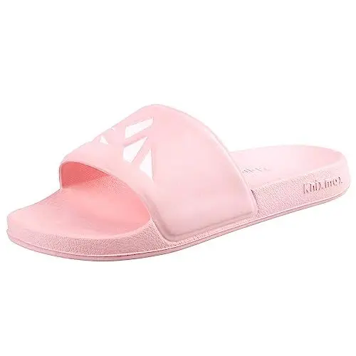Produktbild: Knixmax Herren Damen Dusch- & Badeschuhe Offene Sandalen Leicht Anti-Rutsch Shower Hausschuhe Strand Aqua Schuhe Unisex-Erwachsene Slip-on Pink 38/39 EU
