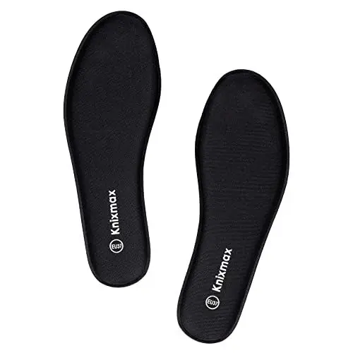 Produktbild: Knixmax Memory Schaum Einlegesohlen für Damen - Weich Einlagen Komfort Schuheinlagen für Sport, Freizeit und Beruf - für Sneaker, Wanderschuhe, Arbeitsschuhe - Frauen Schwarz 41 EU