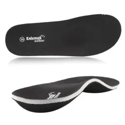 Produktbild: Knixmax Outdoor Orthopädische Einlegesohlen mit Fußgewölbestütze Für Plattfüße Plantarfasziitis Linderung von Fußschmerzen für Männer und Frauen Schwarz EU41